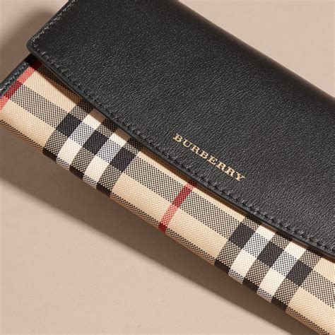 burberry continental wallet black